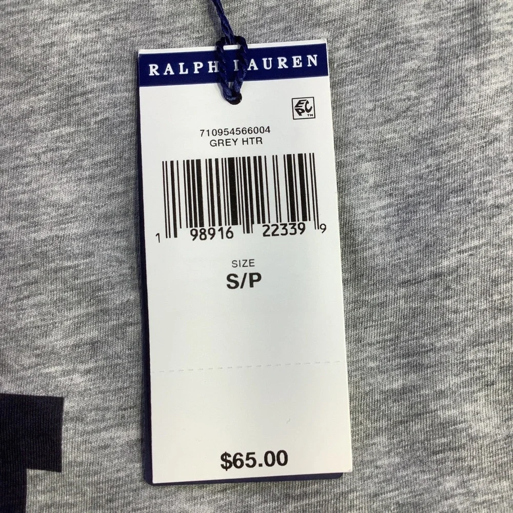 Polo‎ Ralph Lauren Mens Custom Slim Fit RL Graphic T-Shirt Grey Size S NWT